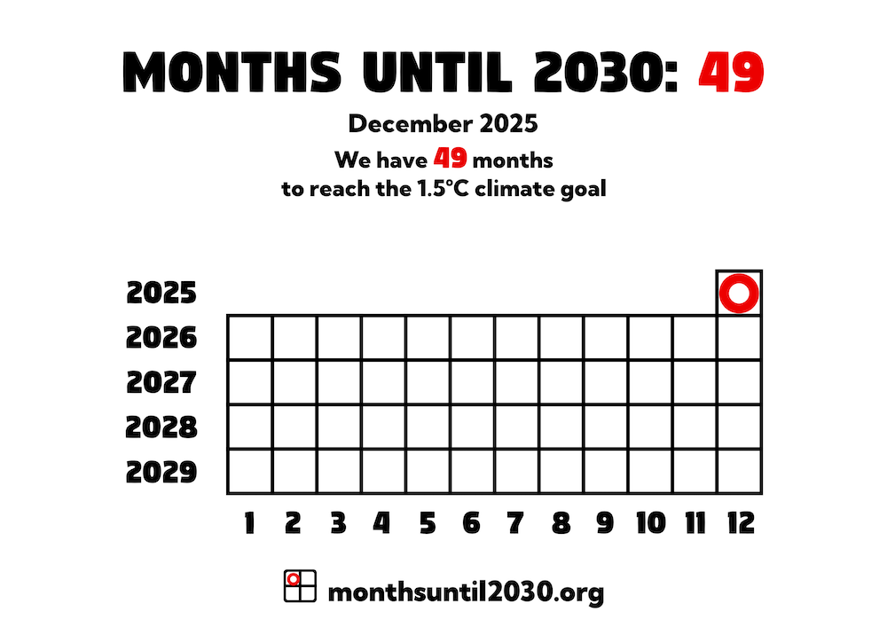 Grid of squares representing months. On the x axis below the squares are the numbers 1–12 and on the y axis to the left are the years 2024–2029.