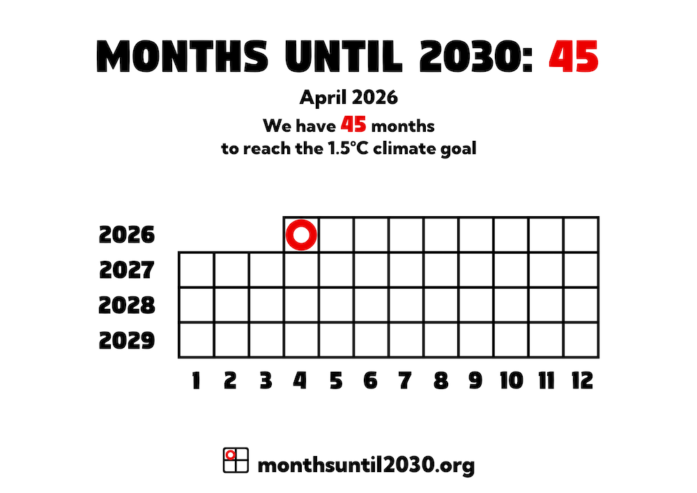 Grid of squares representing months. On the x axis below the squares are the numbers 1–12 and on the y axis to the left are the years 2024–2029.